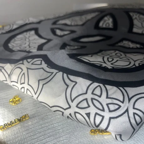Opulence Signature Silk Scarf – White Edition
