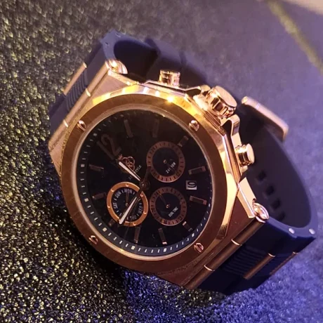 Sirius V1 Chronograph Watch – Rose & Navy Edition